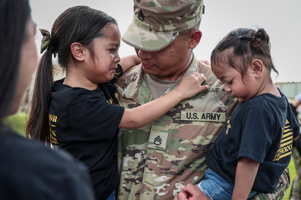 Families welcome home deployed Guam Guard Soldiers