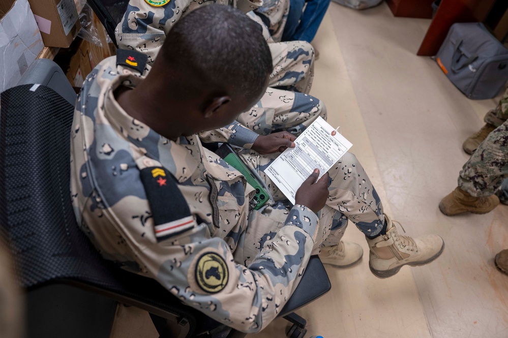 Djiboutian Coast Guard Members Observe a U.S. Army TCCC Course
