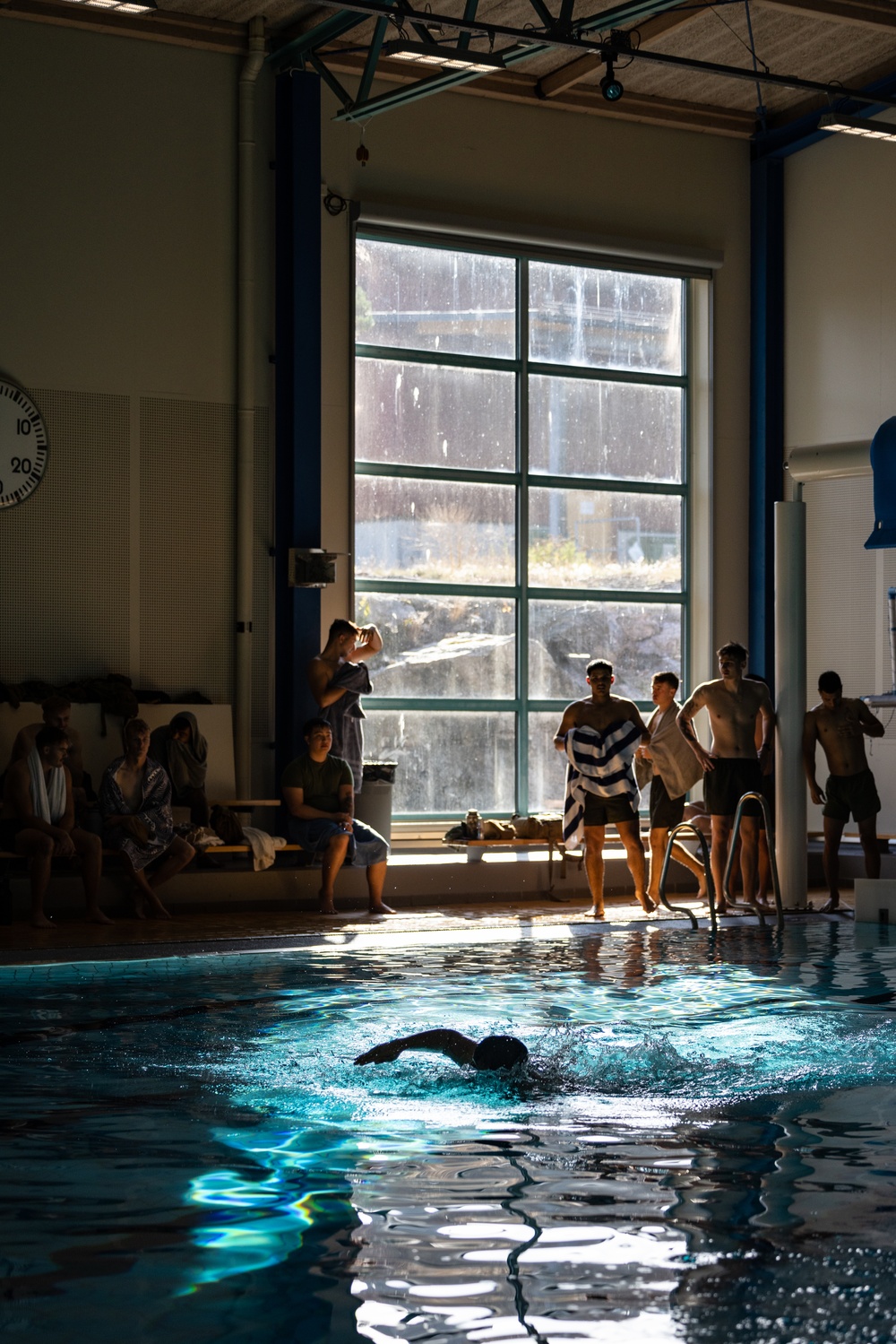 U.S. Marines complete swim qualification to board Swedish combat boats