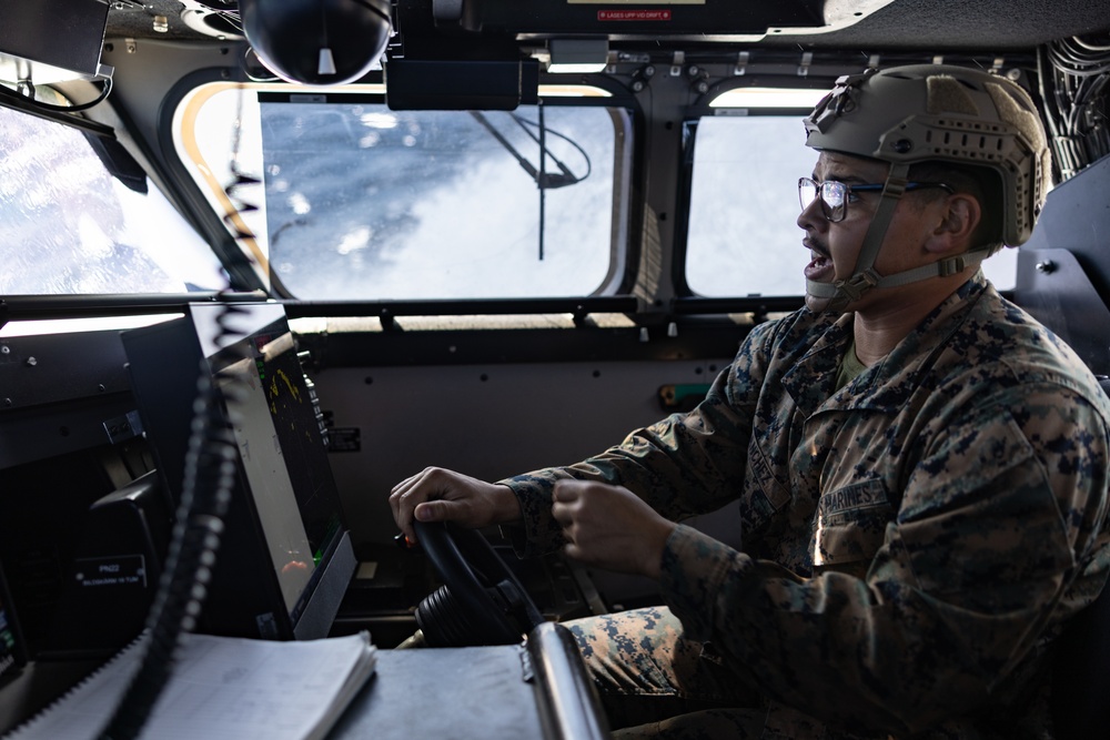 U.S. Marines conduct pre-operation training aboard Swedish combat boats