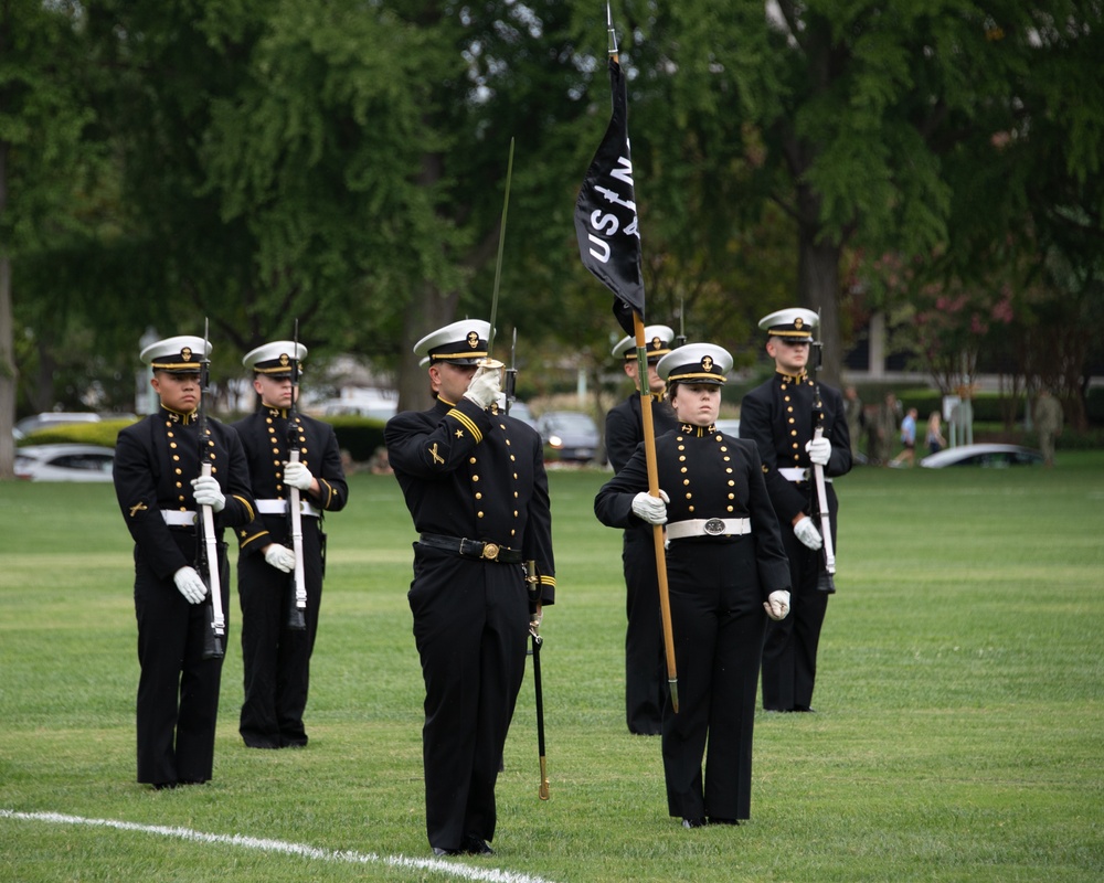 U.S. Naval Academy Holds the First Formal Parade of the 2024 Season