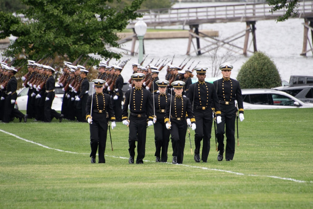 U.S. Naval Academy Holds the First Formal Parade of the 2024 Season