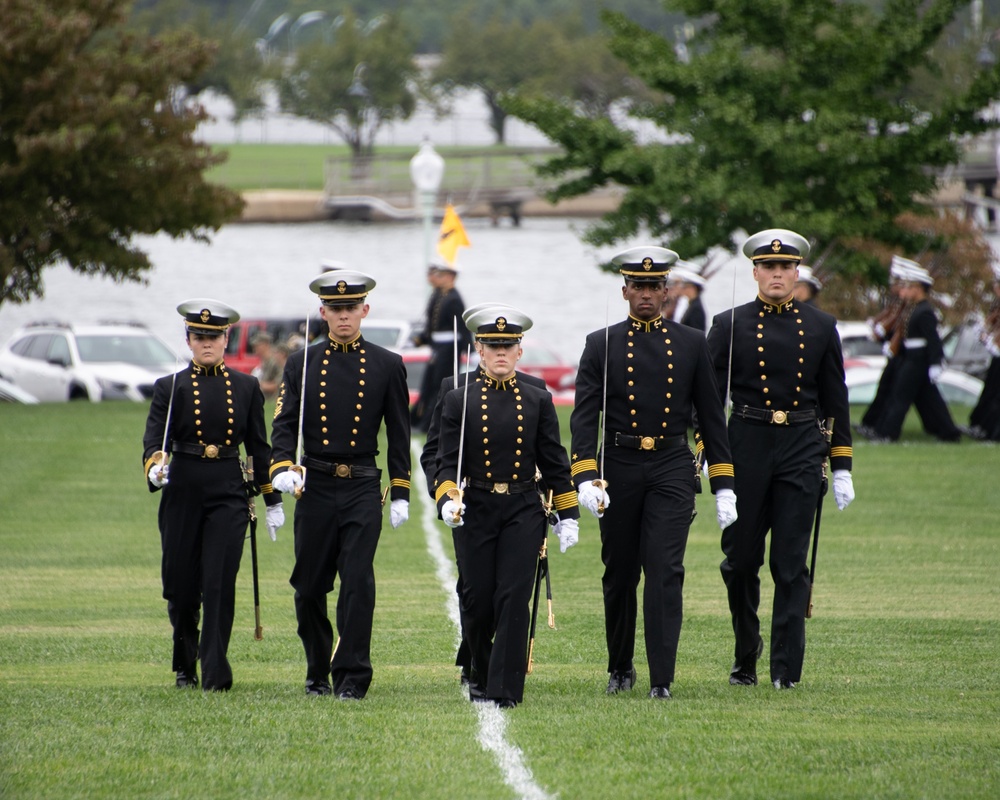 U.S. Naval Academy Holds the First Formal Parade of the 2024 Season