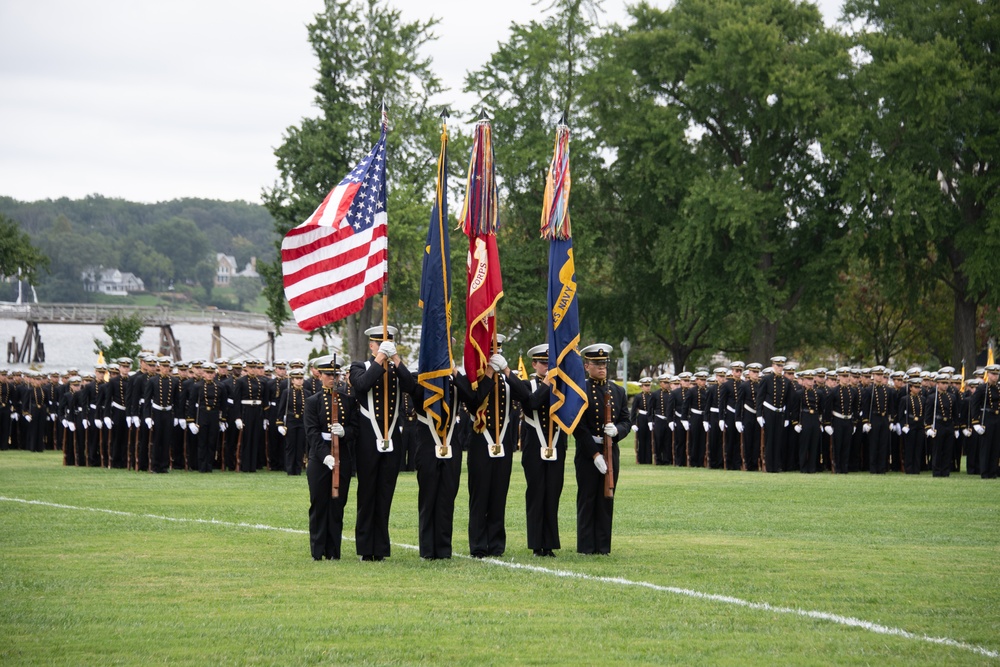 U.S. Naval Academy Holds the First Formal Parade of the 2024 Season