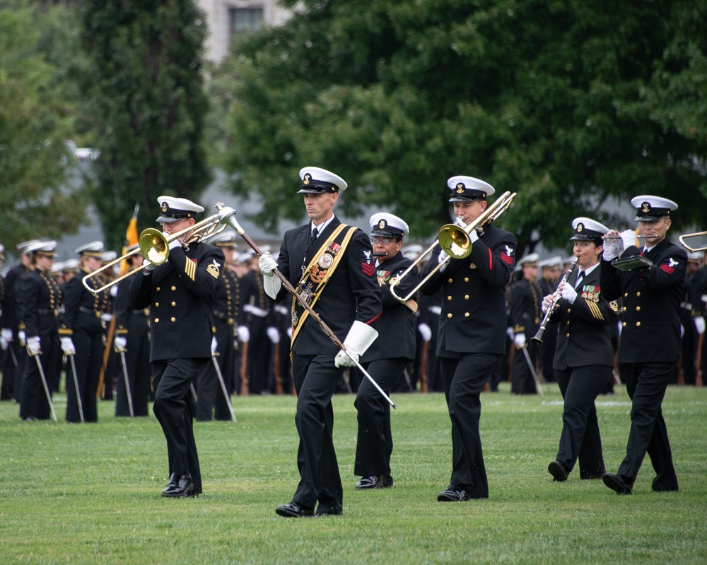 U.S. Naval Academy Holds the First Formal Parade of the 2024 Season