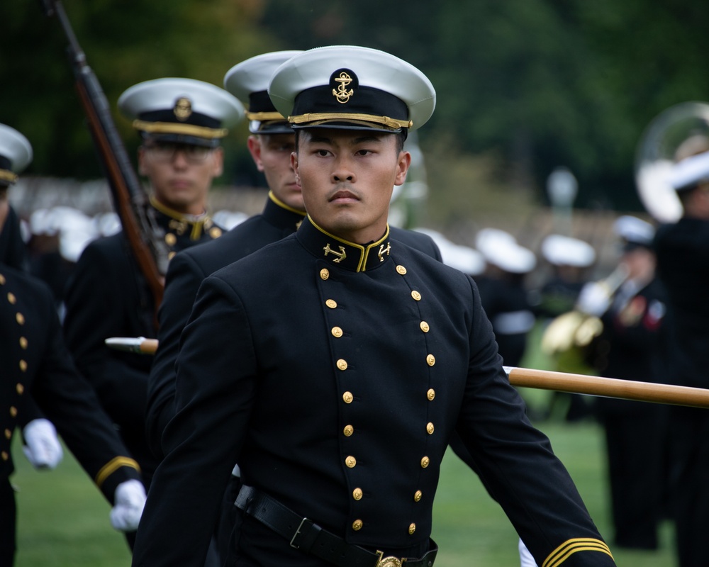 U.S. Naval Academy Holds the First Formal Parade of the 2024 Season