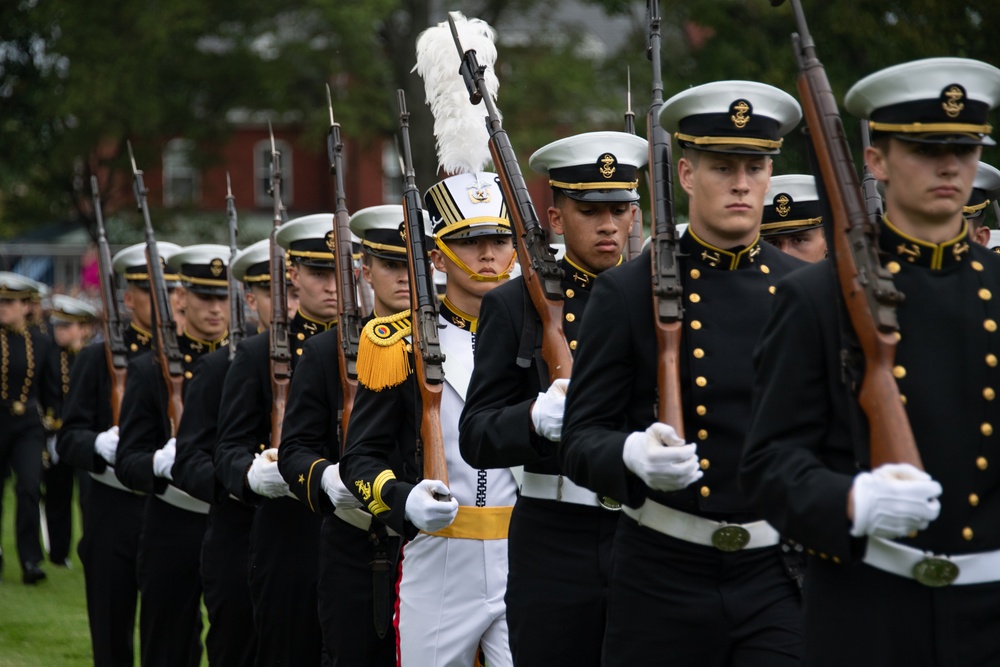 U.S. Naval Academy Holds the First Formal Parade of the 2024 Season