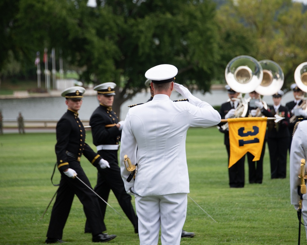 U.S. Naval Academy Holds the First Formal Parade of the 2024 Season