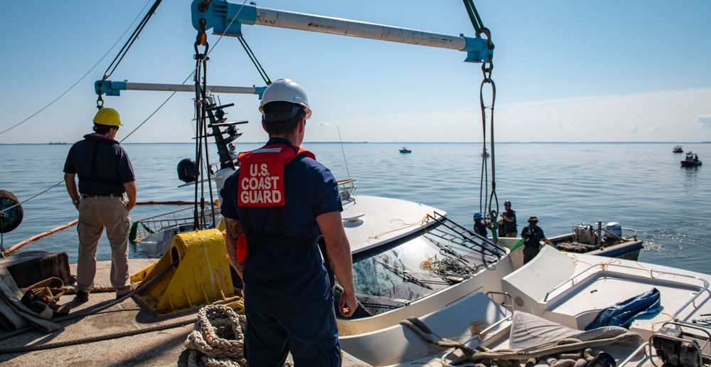 Coast Guard monitors salvage of yacht  ‘Lovebug’