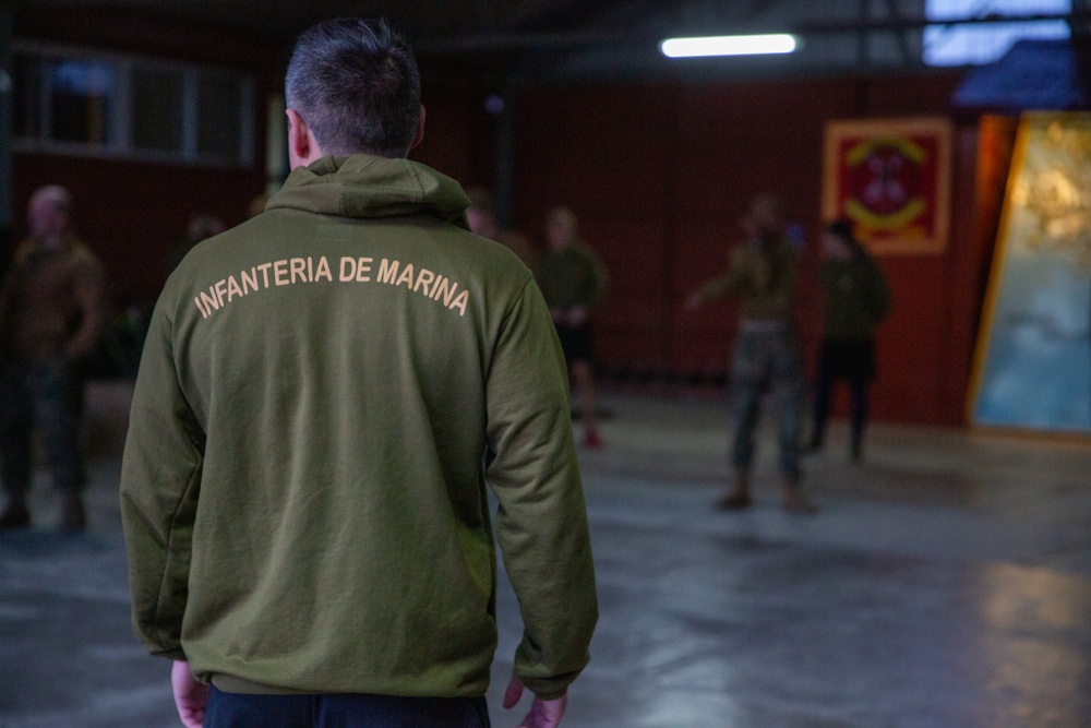 U.S. and Chilean Marines conduct physical training during UNITAS LXV