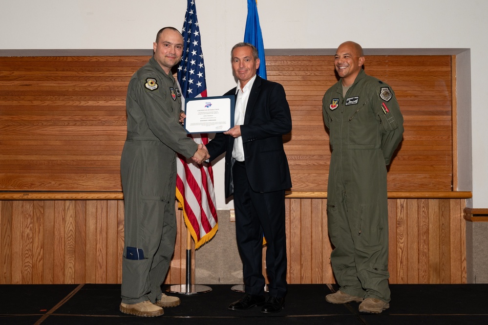 Honorary commander induction ceremony