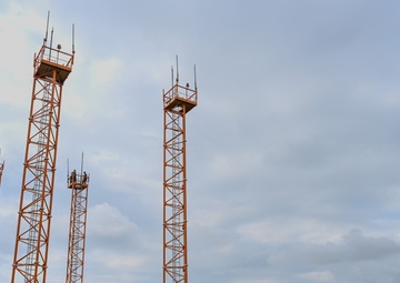 Airmen with the 213th Engineering Installation Squadron Survey Communication Towers in the Azores, Portugal