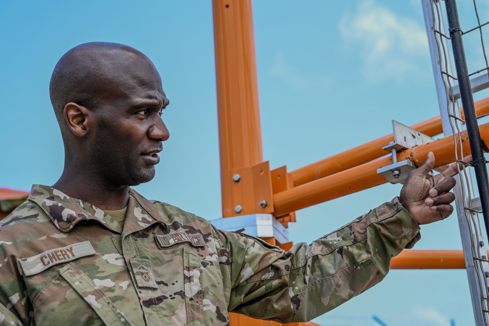 Airmen with the 213th Engineering Installation Squadron Survey Communication Towers in the Azores, Portugal