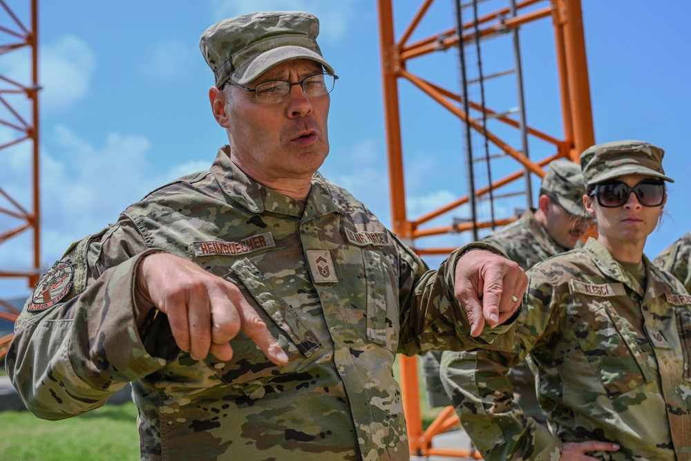 Airmen with the 213th Engineering Installation Squadron Survey Communication Towers in the Azores, Portugal