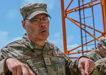 Airmen with the 213th Engineering Installation Squadron Survey Communication Towers in the Azores, Portugal