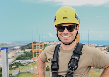 Airmen with the 213th Engineering Installation Squadron Survey Communication Towers in the Azores, Portugal