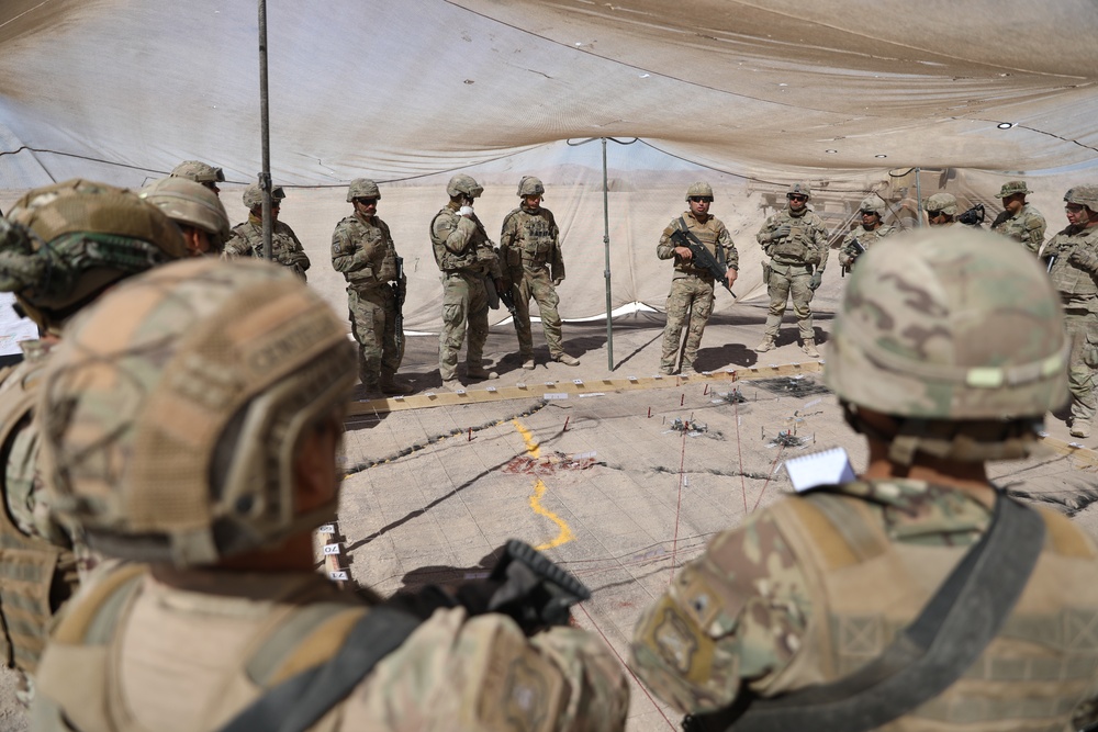 The 75th Field Artillery Brigade plans out a live fire exercise during Southern Fenix 24