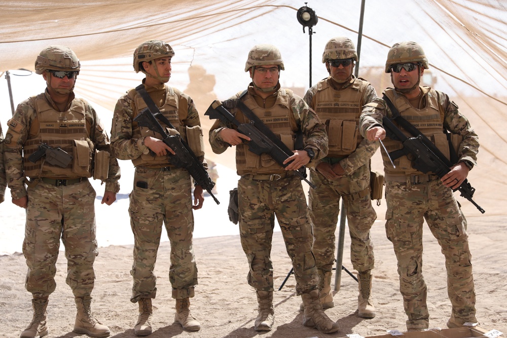 The 75th Field Artillery Brigade plans out a live fire exercise during Southern Fenix 24