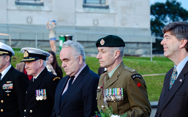 Vice Adm. Blake Converse, deputy commander, U.S. Pacific Fleet, accompanies Deputy Secretary of State Kurt Campbell to New Zealand