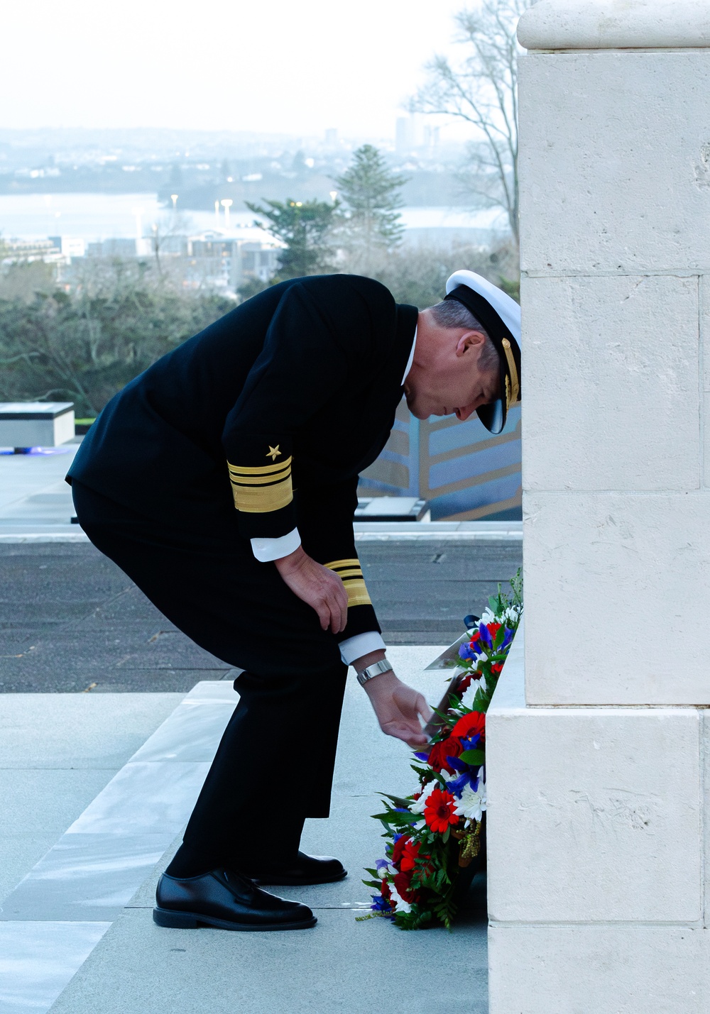 Vice Adm. Blake Converse, deputy commander, U.S. Pacific Fleet, accompanies Deputy Secretary of State Kurt Campbell to New Zealand