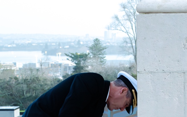 Vice Adm. Blake Converse, deputy commander, U.S. Pacific Fleet, accompanies Deputy Secretary of State Kurt Campbell to New Zealand