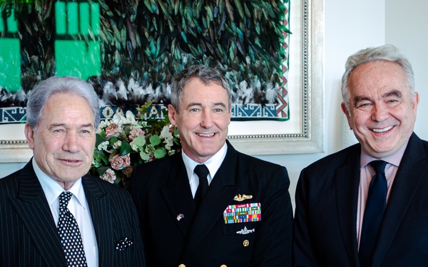 Vice Adm. Blake Converse, deputy commander, U.S. Pacific Fleet, accompanies Deputy Secretary of State Kurt Campbell to New Zealand