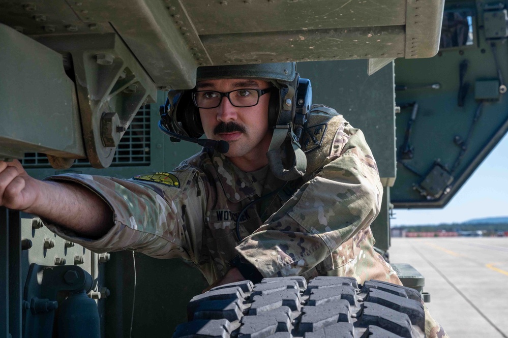 NATO Allies cold load U.S. Army HIMARS onto A400M