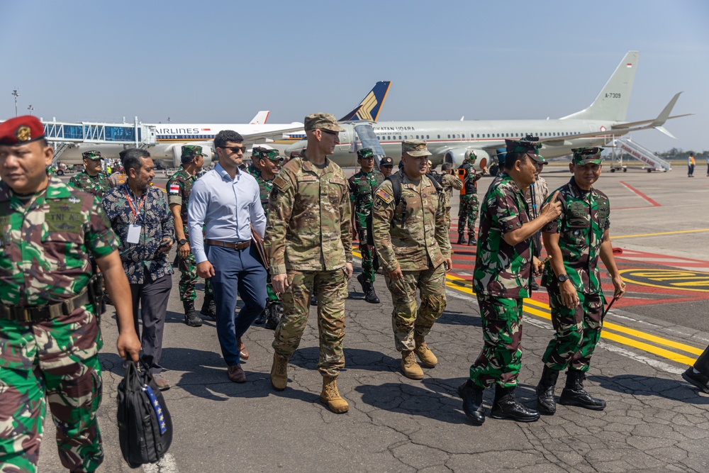 U.S. Indo-Pacific Commander Admiral Paparo visits service members during Super Garuda Shield 2024