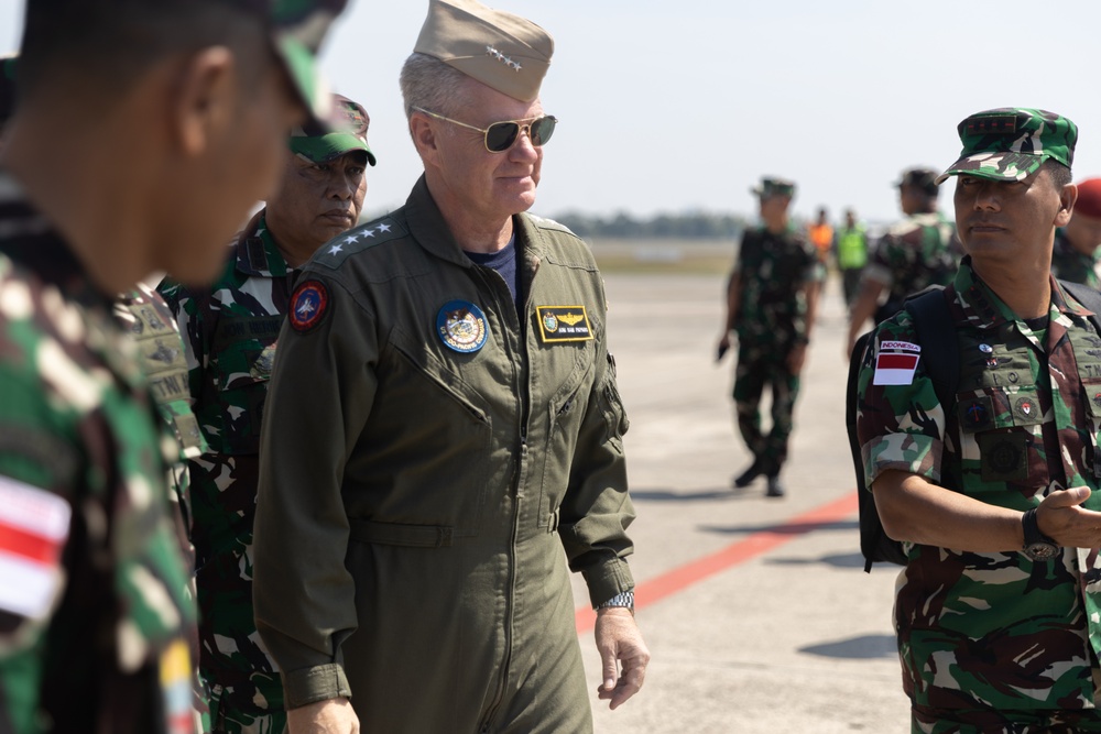 U.S. Indo-Pacific Commander Admiral Paparo visits service members during Super Garuda Shield 2024