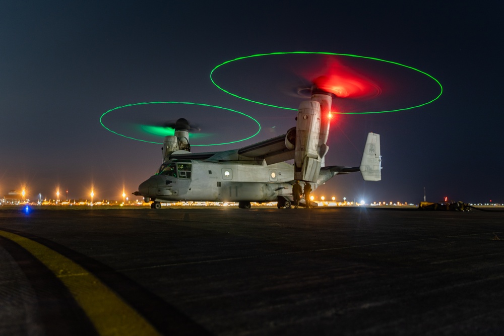 Multinational service members parachute from C-130J Super Hercules during Super Garuda Shield 2024