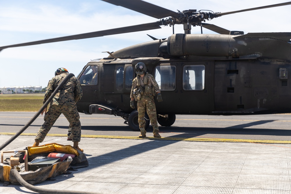 MRF-D 24.3: U.S. Marines refuel aircraft at FARP during Super Garuda Shield 24