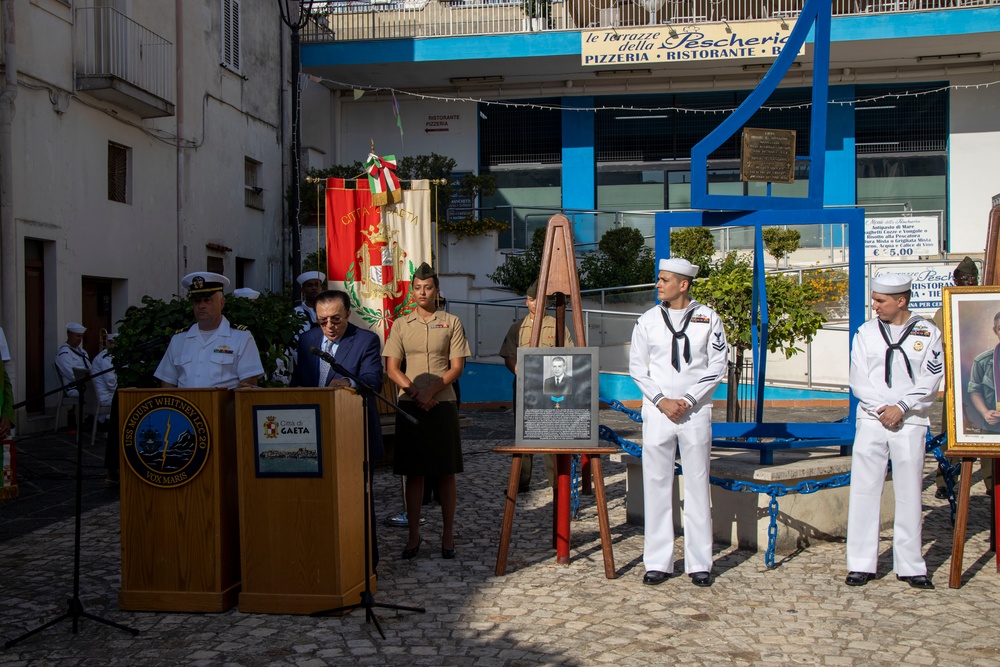 U.S., Italian service and community members hold memorial service for Navy Chaplain