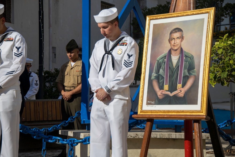 U.S., Italian service and community members hold memorial service for Navy Chaplain