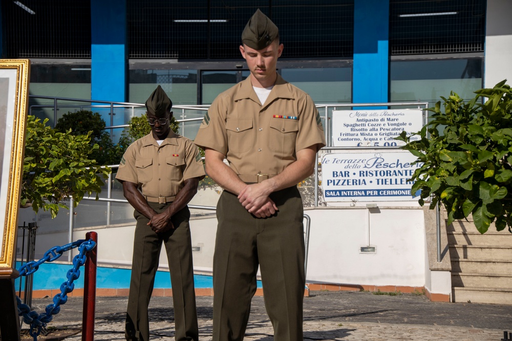 U.S., Italian service and community members hold memorial service for Navy Chaplain