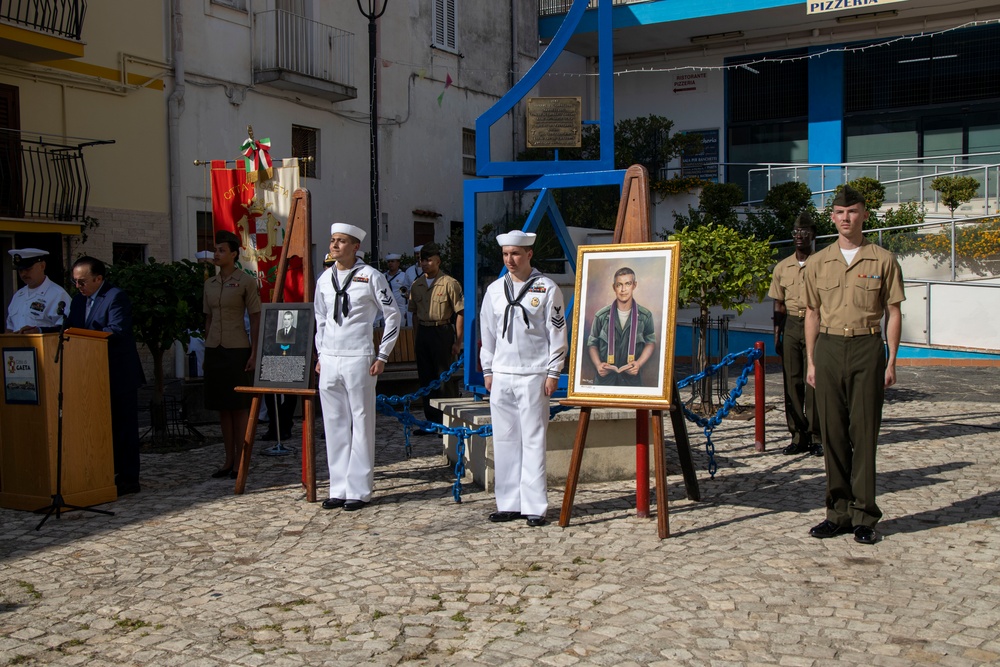 U.S., Italian service and community members hold memorial service for Navy Chaplain