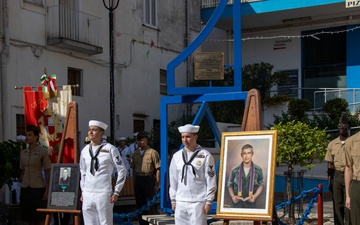 U.S., Italian service and community members hold memorial service for Navy Chaplain