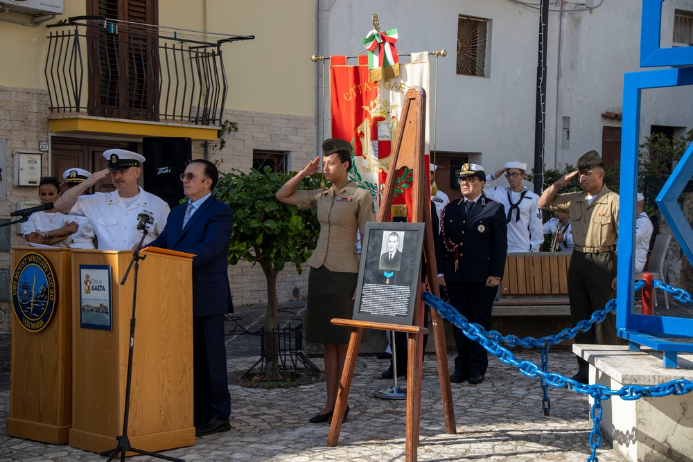 U.S., Italian service and community members hold memorial service for Navy Chaplain