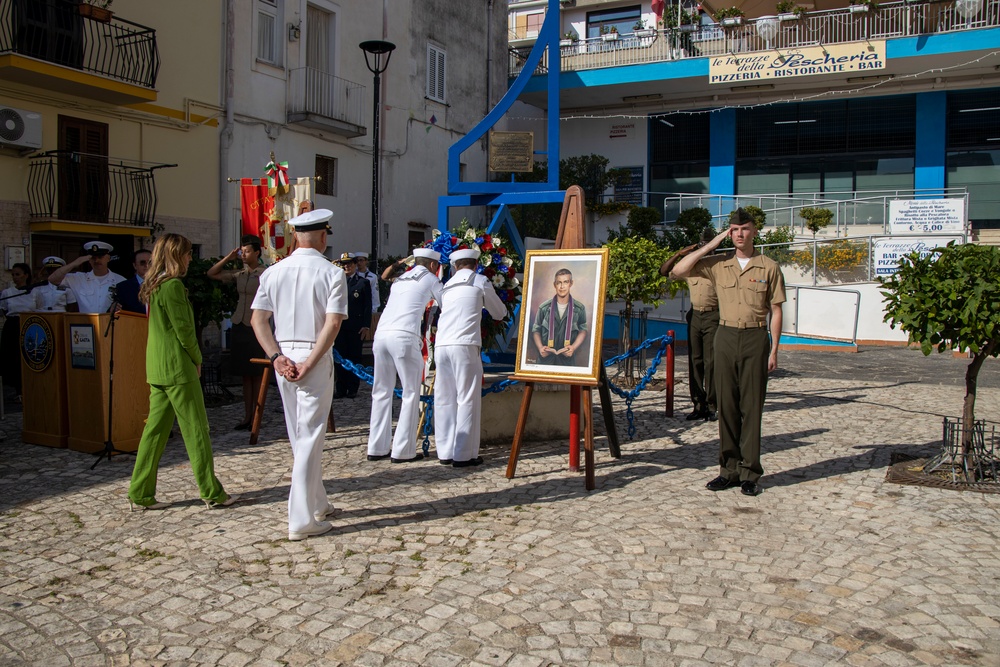 U.S., Italian service and community members hold memorial service for Navy Chaplain