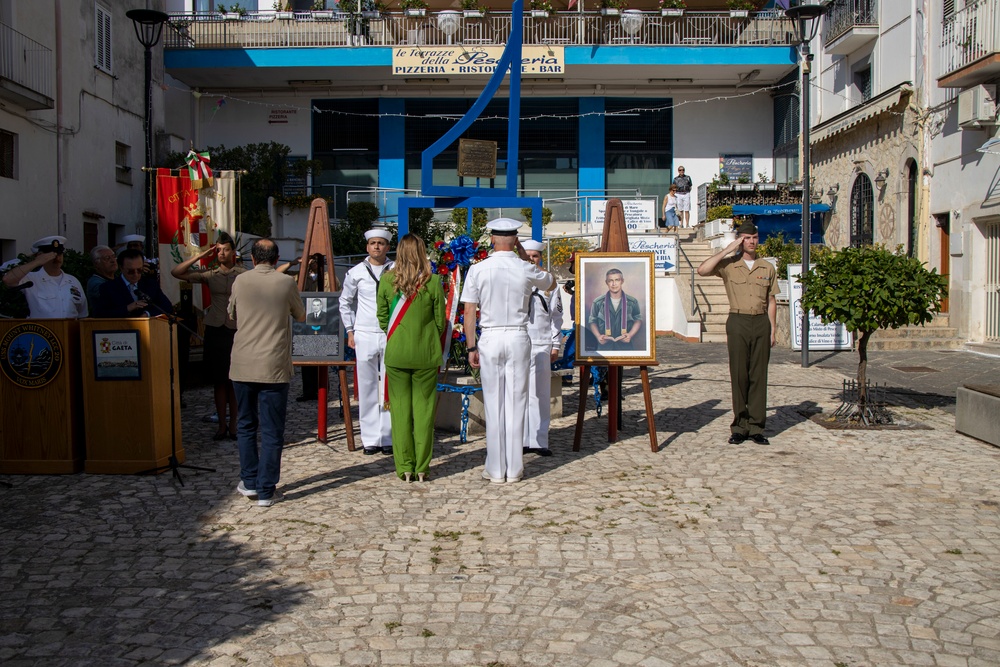 U.S., Italian service and community members hold memorial service for Navy Chaplain