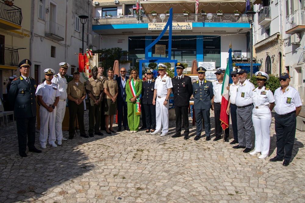 U.S., Italian service and community members hold memorial service for Navy Chaplain