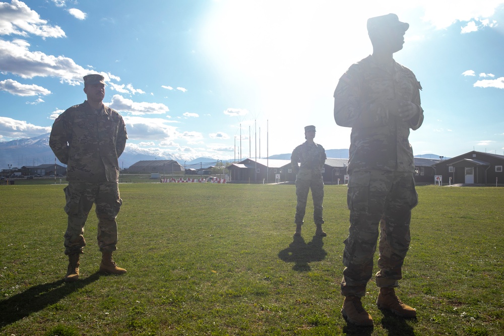 Promotion Ceremony at Camp Bondsteel