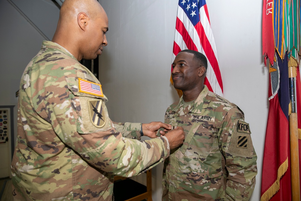 Promotion Ceremony at Camp Bondsteel