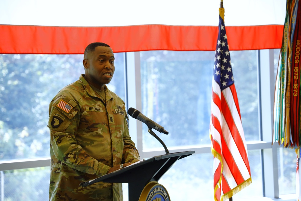 1SG Mitchell Remarks