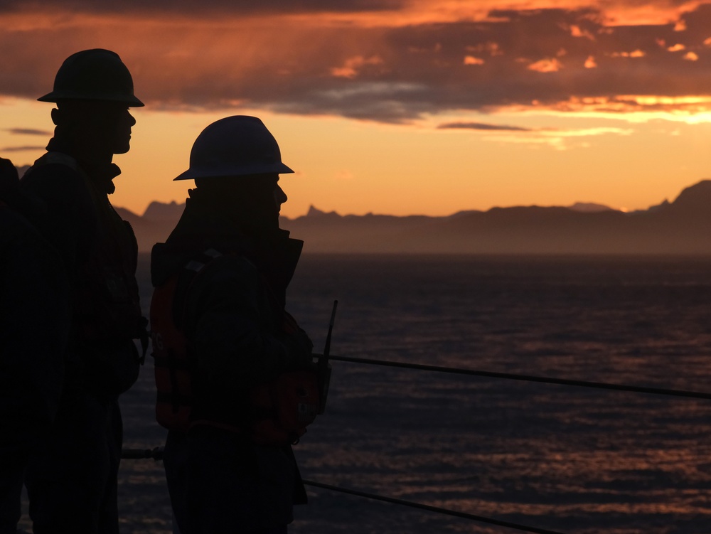 Coast Guard Cutter Northland transits to Greenland