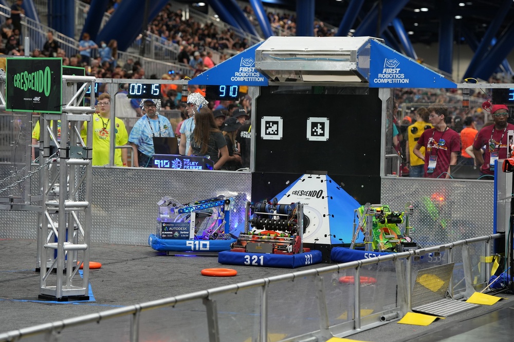 Robot Rumble: NSWC Philadelphia-Mentored Team Wins Big at FIRST Robotics Championship