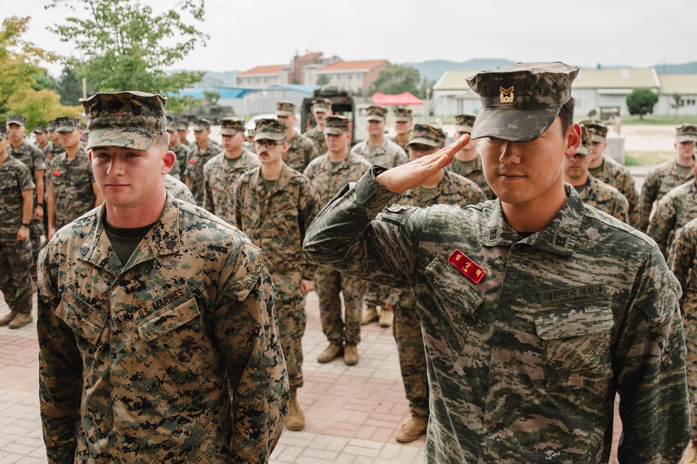 SY 24 | We Go Together: ROK Marine Promotes 15th MEU Marine to Staff Sergeant