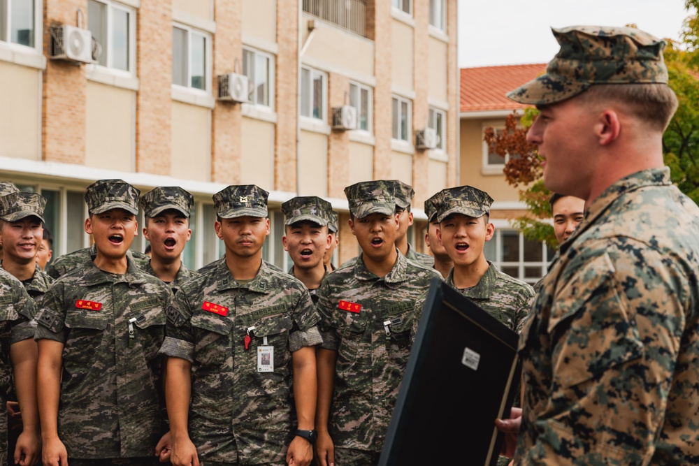 SY 24 | We Go Together: ROK Marine Promotes 15th MEU Marine to Staff Sergeant