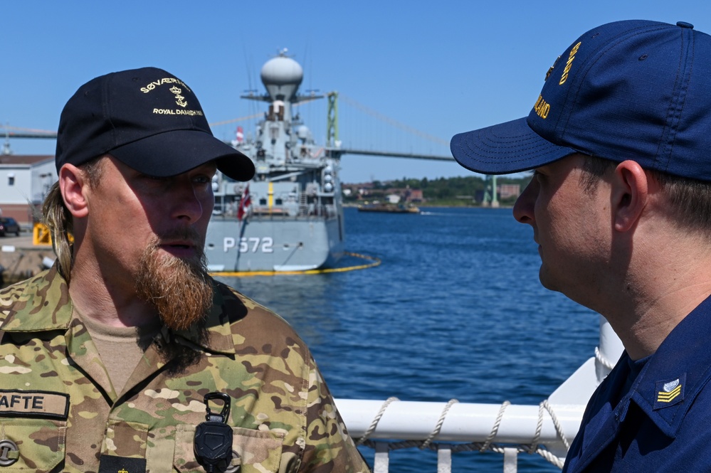 US Coast Guard, US Navy, Royal Danish navy and Royal Canadian navy commemorate the beginning of Operation Nanook
