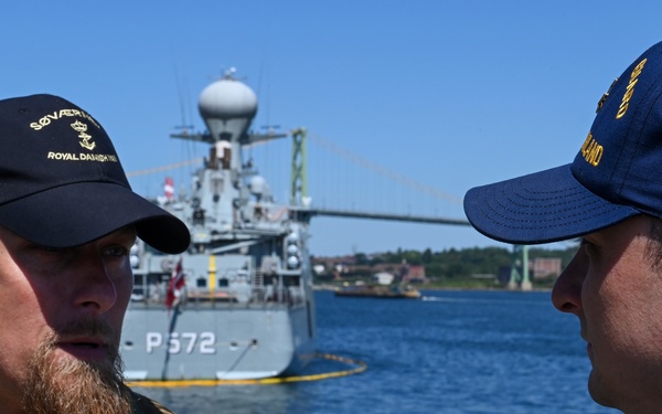 US Coast Guard, US Navy, Royal Danish navy and Royal Canadian navy commemorate the beginning of Operation Nanook