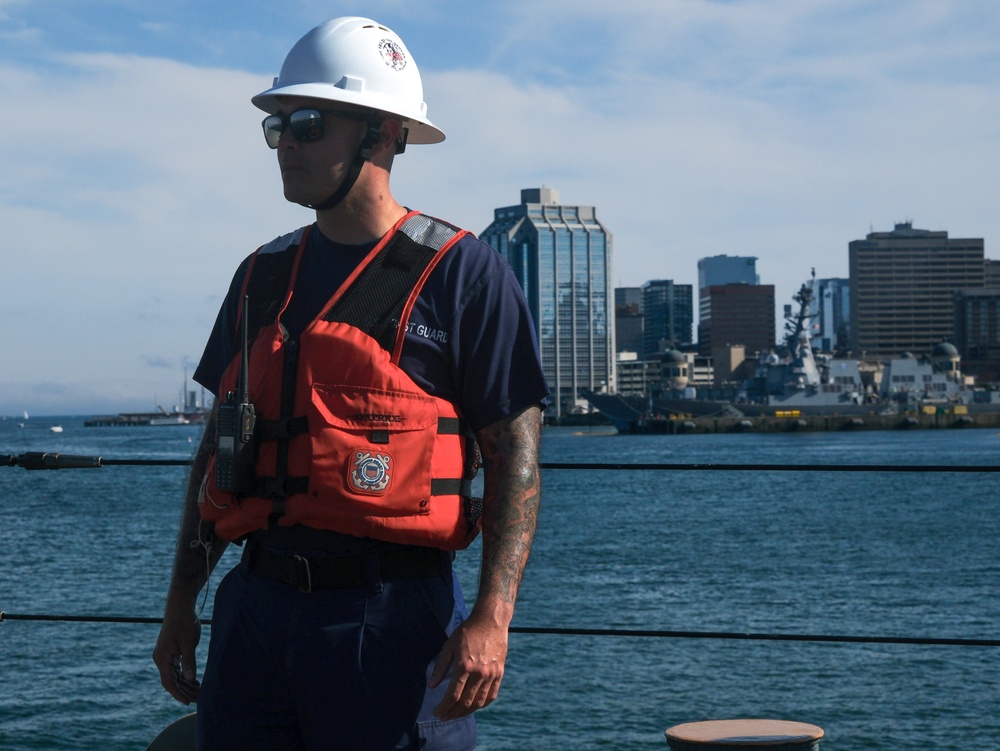 Coast Guard Cutter Northland transits Halifax Harbour, Nova Scotia